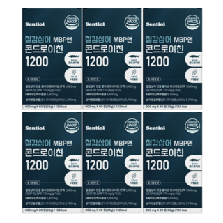 센티올 철갑상어 콘드로이친 6형 1200 MBP 저분자 C6S 식약청 인증, 6개, 60정