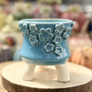 49 마리공방 도자기수제화분 다육이가 잘 자랄수 있는 화분, 하늘, 1개