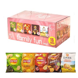 【Lay's 樂事】粉紅派對歡聚箱x15包 共501公克, 1個, 粉紅派對