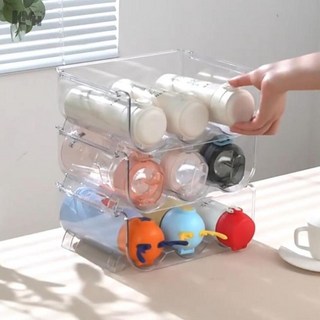 텀블러 정리함 공간활용 진열 물병, 1세트, 클리어