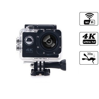 PYHO 4k 액션캠 와이파이 스쿠버다이빙 액션캠 DV 스마트 고화질 방수 아웃도어 라이딩 카메라, 블랙