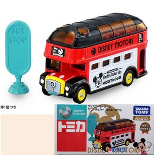 歡樂堡 TOMICA 迪士尼雙層巴士大集合 米奇米妮情人節限定 巧克力粉巧 奇奇蒂蒂布魯托 正版開發票, 1個, 米奇  雙層巴士+巴士站牌