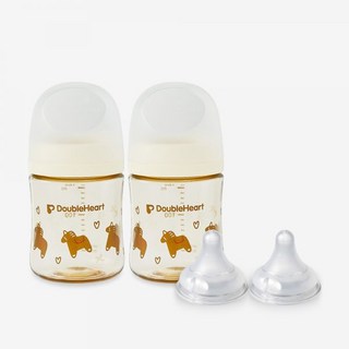 더블하트 PPSU 젖병 헬로베이비 말랑이 160ml 트윈팩 세트 젖병2개+젖꼭지2입, 말랑이 160ml 트윈팩(2입) x 1개, 젖꼭지 SS (1입) x 2개