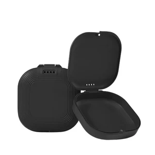 보호 플라스틱 환기 가짜 치아 컨테이너 사무실 틀니 상자 케이스 교정기, 01 black