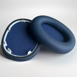 소니 WH-1000XM6 교체용 아이스 젤 귀마개 가죽 이어패드 헤드폰 커버, 파랑 단백질 스냅