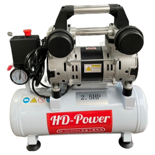 HD-Power 雙缸2.5HP10L無油靜音空壓機 附發票 台北工具 空氣壓縮機 木工裝修 噴漆修補, 1個
