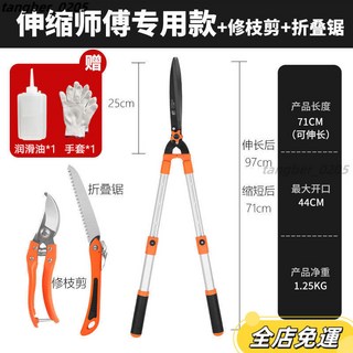 園藝大剪刀園林修花剪 - 修枝/花木/草坪/綠籬剪 強力樹枝剪 檳榔剪刀 農用果樹剪, 1個, 師傅專用【尖嘴款】+腰鋸+剪刀
