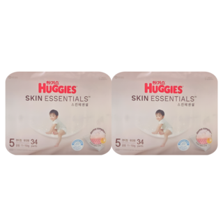 하기스 2025 스킨에센셜 팬티 5단계 (공용) 34매 2팩