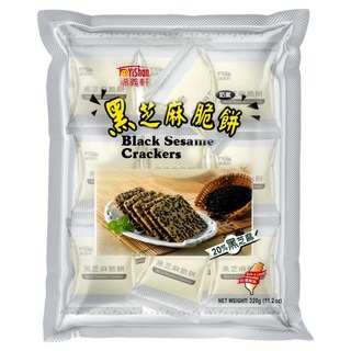 福義軒 黑芝麻脆餅, 口感豐富, 方便保存, 20%黑芝麻, 320g, 1袋