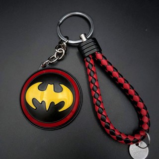漫威 復仇者聯盟 鋼鐵人 蝙蝠俠 鋼鐵人鑰匙圈吊飾, 旋轉蝙蝠俠黑紅繩, 1個