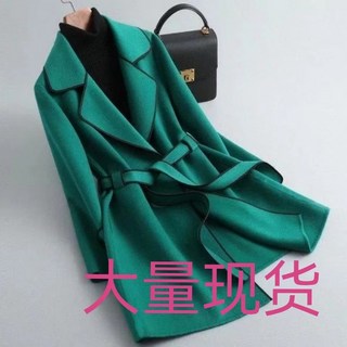 韓版高級雙面呢羊絨大衣，中長款羊毛保暖外套，時尚修身顯瘦