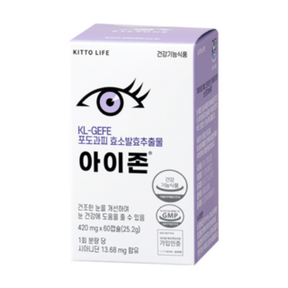 아이존 포도과피 효소 지아잔틴 루테인 25.2g, 1개, 60정