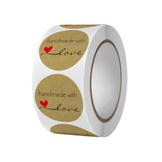 핸드메이드 땡큐 원형스티커, 2, 1개