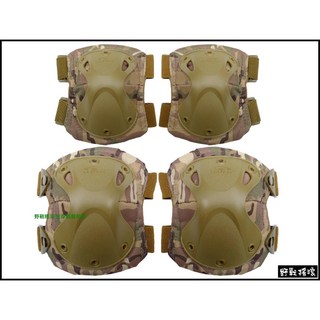 野戰搖滾-生存遊戲 變形金剛戰術護具組 黑色 護膝護肘 騎車防護 戶外運動 護手 保全特勤特警, CP迷彩, 1個
