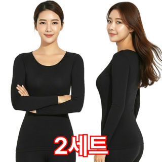 1+1 라뜨에르 여성 내복 요술 스킨 발열내의 상하세트