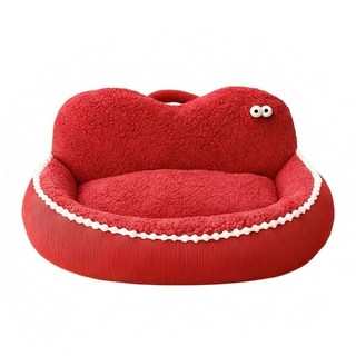 고양이 힐끗 구름방석 폭신한 침대 장난감 강아지 반려묘 반려견, 1개, 레드