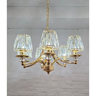 포유라이팅 프리엘 골드 6등 샹들리에 식탁 주방 인테리어 등, 포유 프리엘 골드 6등 샹들리에 인테리어등