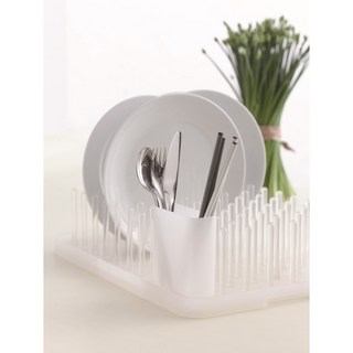 STUDIODOMO PEGGY 瀝水盤架 白色 透明藍, 1個, 白