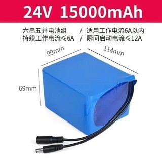 24V 鋰電池大容量25.2V 戶外電源 音響燈帶監控馬達太陽能擺攤適用 持久續航, 24V6000容量,24V鋰電池帶充電器, 1個