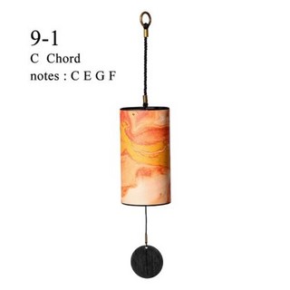 슬레이벨 핸드벨 카우벨 Hluru 대나무 윈드 차임 9 로드 야외 벨 공예 정원 파티오 선 명상 C G AM Dm 코드, 1개, 1) 9-1 C Spring