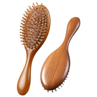 손상모를 위한 백단목 천연 고급 나무 빗 에어쿠션 두피 마사지 남자, 1개, 원목