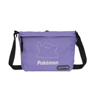寶可夢 Pokemon OUTDOOR 斜背包 夜光百變怪 橫式側背包 外出包, 紫色
