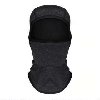 兒童巴拉克拉法帽/滑雪登山羊毛頭套/大面積防曬防寒頭罩-戶外必備, 黑色, 1個