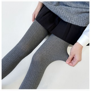 진우 여성 겨울 두꺼운 보온 면 스판 꽈배기 골지 스타킹 타이즈