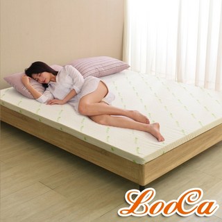 LooCa 防蹣抗敏5cm舒眠HT乳膠床墊 單人, 益生菌-白,單人3尺：186x90cm