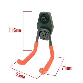 碰世代設計 免螺絲角鋼配件, 1個, 立柱用包膠雙掛勾(橘)_小
