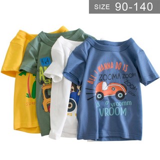 鹿拉拉 LU-LALA 男童短袖T恤 台灣出貨 100%棉汽車印花圓領短袖T恤