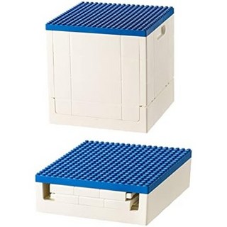 시모야마 접이식 보관함 듀플로 블록용 대형 빌딩 베이스다크 그린, 1개