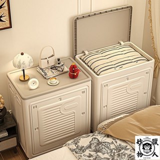 可折疊大容量衣物收納箱 - 家用臥室翻蓋整理箱, 1個, 大號【57.1*24.5*67.3cm】,陞級加厚可折疊款+帶滑輪