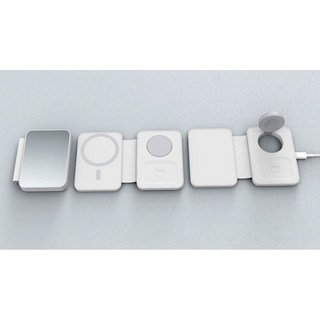 三合一無線充電器 超薄鏡子折疊 MagSafe 磁吸無線充 台灣72H發貨, 1000個起訂鏡子背面白色, 1個