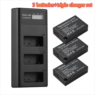 LPE17 LP-E171200mAh 배터리 캐논 750D 77D 800D EOS M3 T6s T6i T7i X8i M6 M5 LC-E17E 충전기, 02 3PCS 1 charger set, 01 CHINA