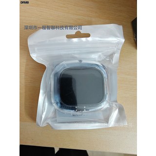 DFMEI 透明款airmax新升級帶APP全綵觸控屏ANC降噪無線藍牙耳機, 1個, 彩屏觸摸可連接APP+ANC降噪【藍】透明袋包裝+說明書