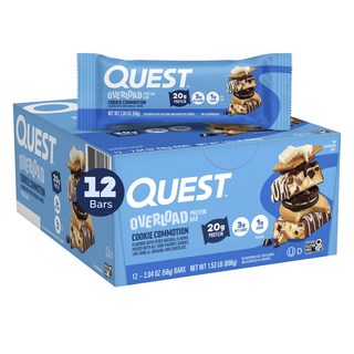 QUEST NUTRITION Overload 高蛋白棒 餅乾口味 12入, 1個, 696g