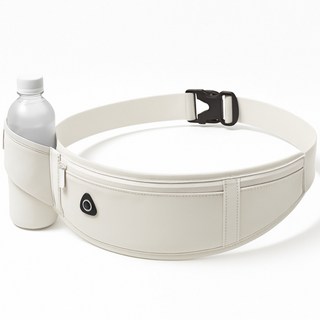 펨렛 고급형 초경량 방수 물병 러닝벨트, 딥화이트, 1개