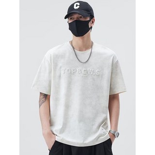 男士短袖T恤 夏季新款 寬鬆百搭 純色半袖