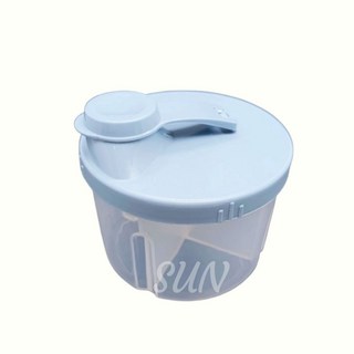 台灣出貨 四格旋轉奶粉分裝盒 240ml 40g 三色 奶粉盒 儲存盒 零食分裝盒 食品級 PP材質 嬰兒 奶粉 零食, 藍色, 1個