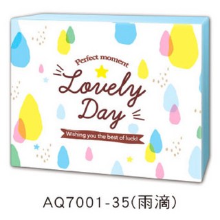 彩色名片卡(中) 禮卡 留言 傳情小卡 名片卡便條 商品卡 設計 名片 便條紙 備忘 memo, 1個, AQ7001-35（雨滴）