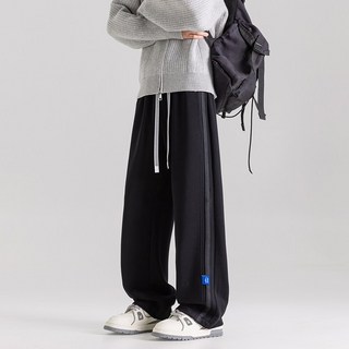 男款大碼休閑運動衛褲 - 加肥加大長版運動褲