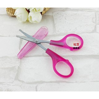 台灣品質 紫紅色 圓頭直鼻毛剪 9.8cm 刀刃2.7cm, 1個