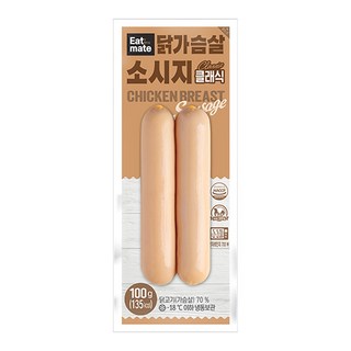 [랭킹닭컴] 잇메이트 닭가슴살 소시지 클래식, 100g, 15개, 100g