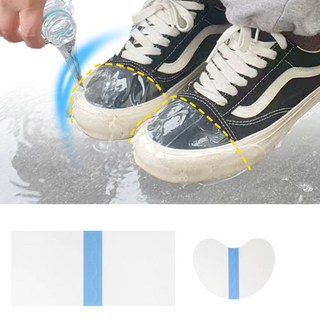 깔끔더하기 신발 방수 스티커 오염방지 필름, 1개, 투명-직사각핏 (30장)