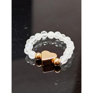 超七 白月光 薔薇輝 玫瑰石 串珠 彈力戒指 指環 天然 月光石 藍月光 粉薔薇 彈性戒指