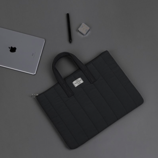 FONOW 노트북 파우치 맥북가방 노트북 핸드백 13 14 인치 15 16 인치, 블랙, 1개