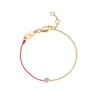 k 單鑽紅繩手鍊 香港黃大仙祈福款 可調式設計 金銀玫瑰金