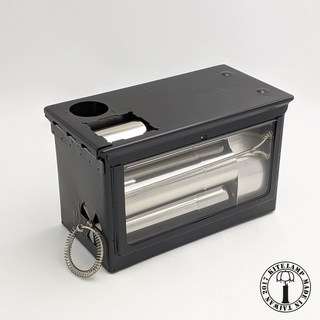 KITELAMP 最輕的彈藥箱柴爐 台灣製造 彈藥箱改裝 柴爐 材爐, 本體黑色 , 煙囪銀色, 1個