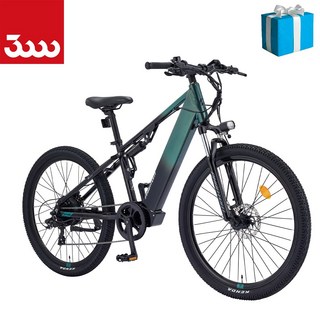 삼천리자전거 2024년 팬텀FS 27.5인치 전기자전거 (PAS 스로틀 겸용) 100% 완조립 사은품증정, 다크 제이드 / 블랙, 알루미늄